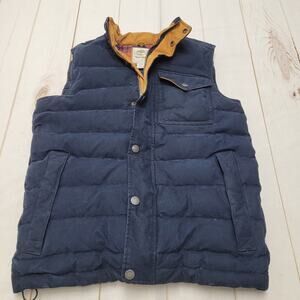 Timberland waxed canvas down filled vest puffer mount Davis blue gorpcore